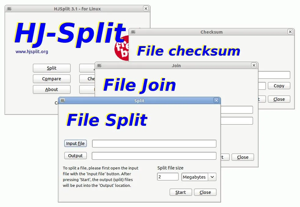 Images of hjsplitx windows